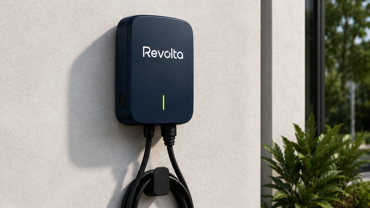 Punto de recarga Revolta instalado en fachada